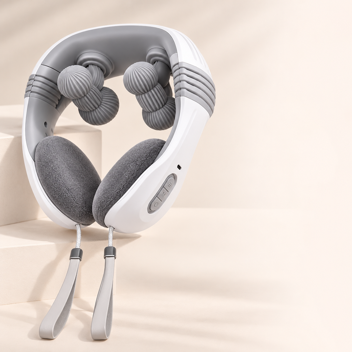 Wearable 6D Kneading Neck Massager with Heat & Flexible Support