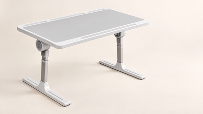 Height-Adjustable Folding Car Seat Tray Desk with Tilt Surface