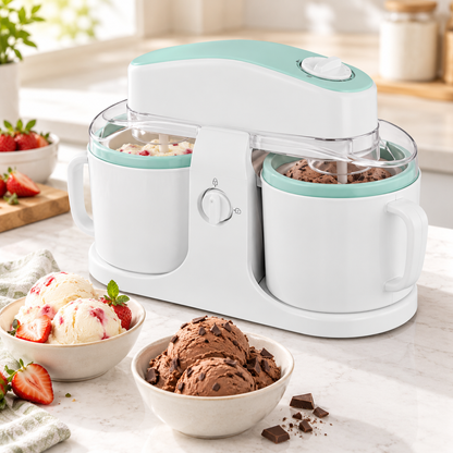 Dual-Cup Ice Cream & Frozen Dessert Maker