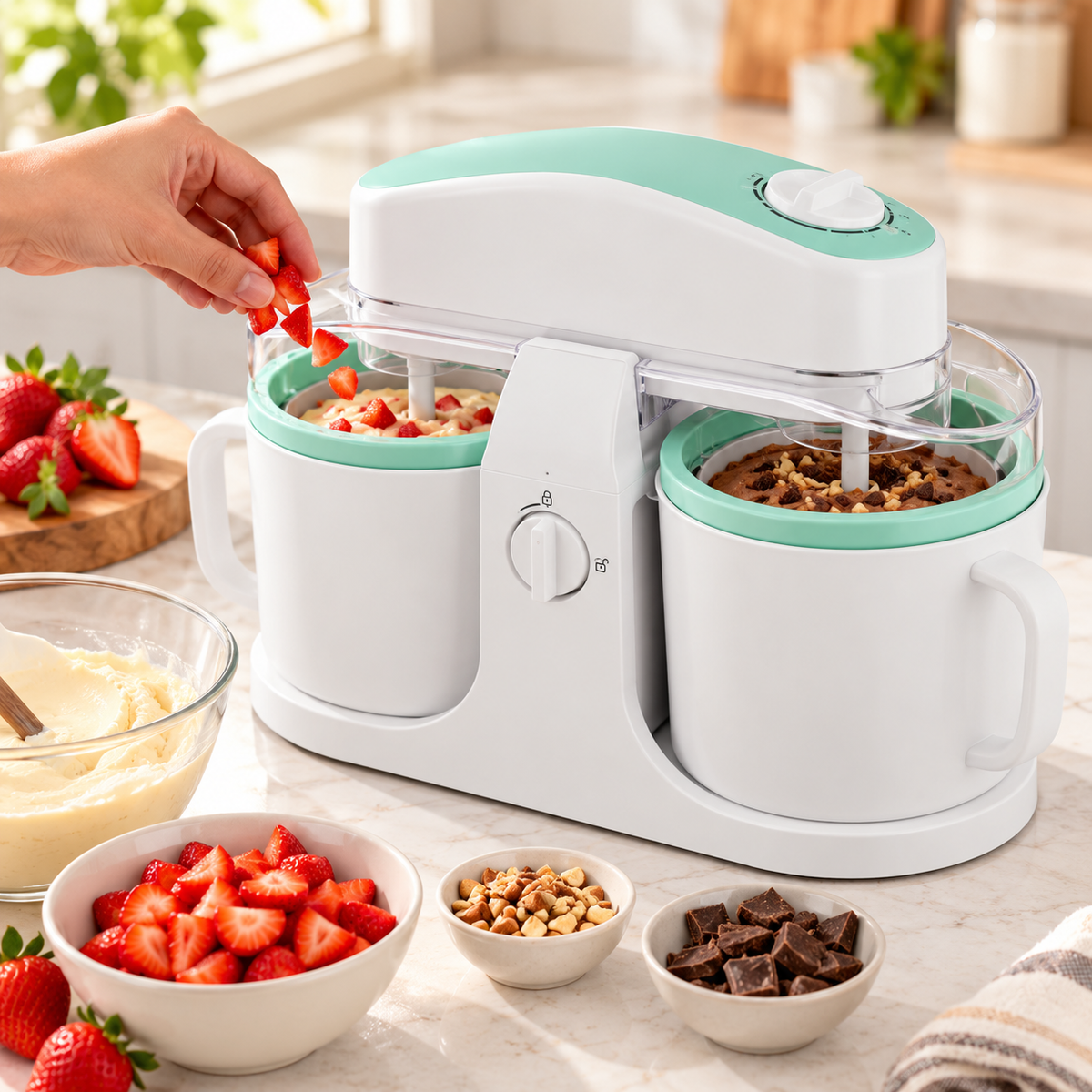Dual-Cup Ice Cream & Frozen Dessert Maker