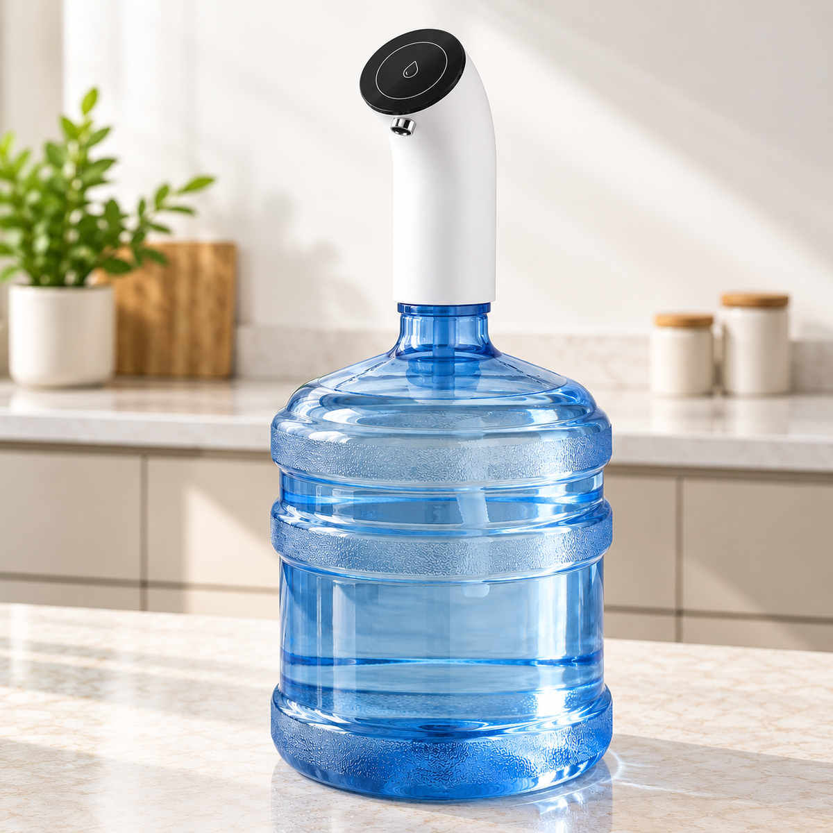 One-Touch Rechargeable Water Bottle Dispenser Pump for 1.2–5 Gallon Containers