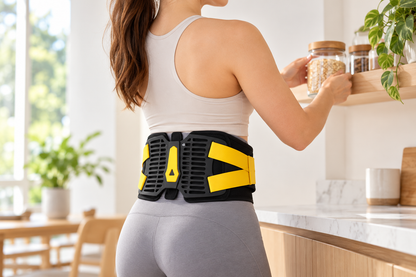 Butterfly-Plate Lumbar Support Belt with Adjustable Tension Straps