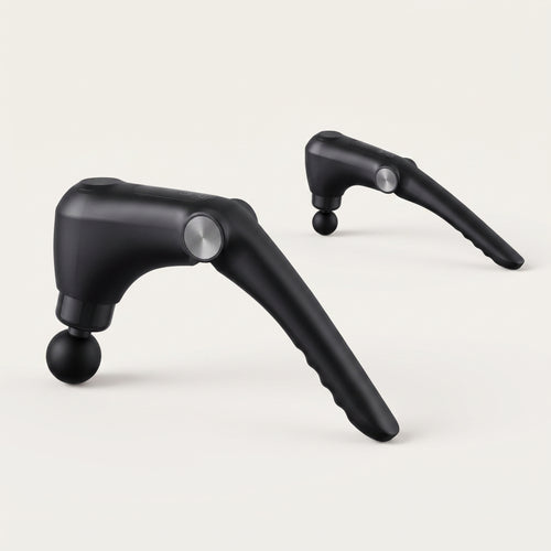 Multi-Angle Extended-Handle Massage Gun with Heat & 10 Attachments