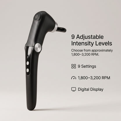 Multi-Angle Extended-Handle Massage Gun with Heat & 10 Attachments