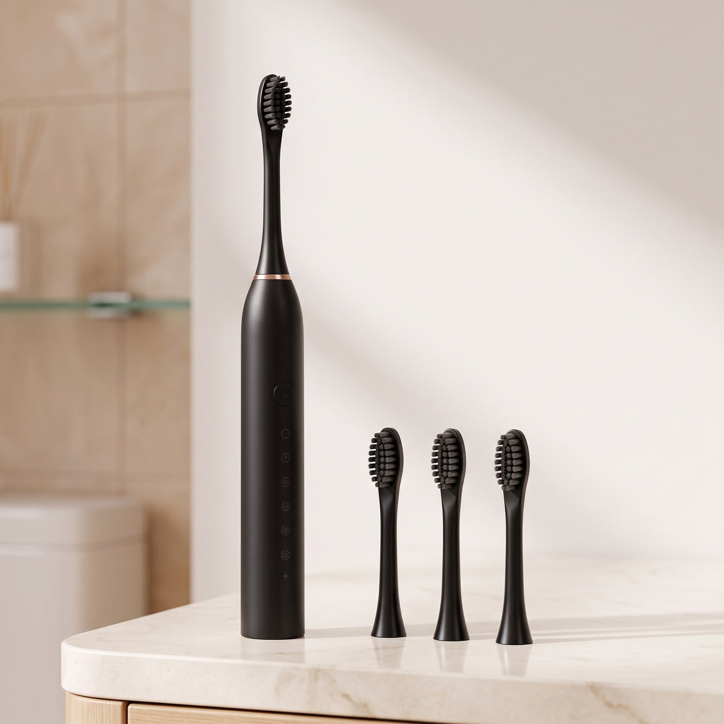 Multi-Mode Sonic Electric Toothbrush with 4 Brush Heads