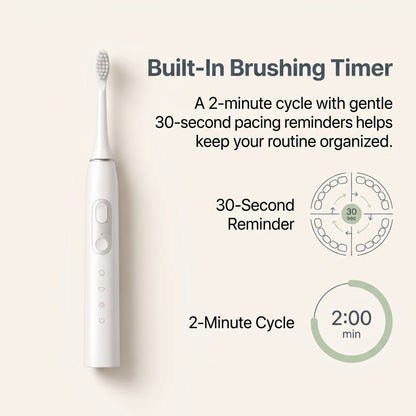 Multi-Mode Sonic Electric Toothbrush with 4 Brush Heads