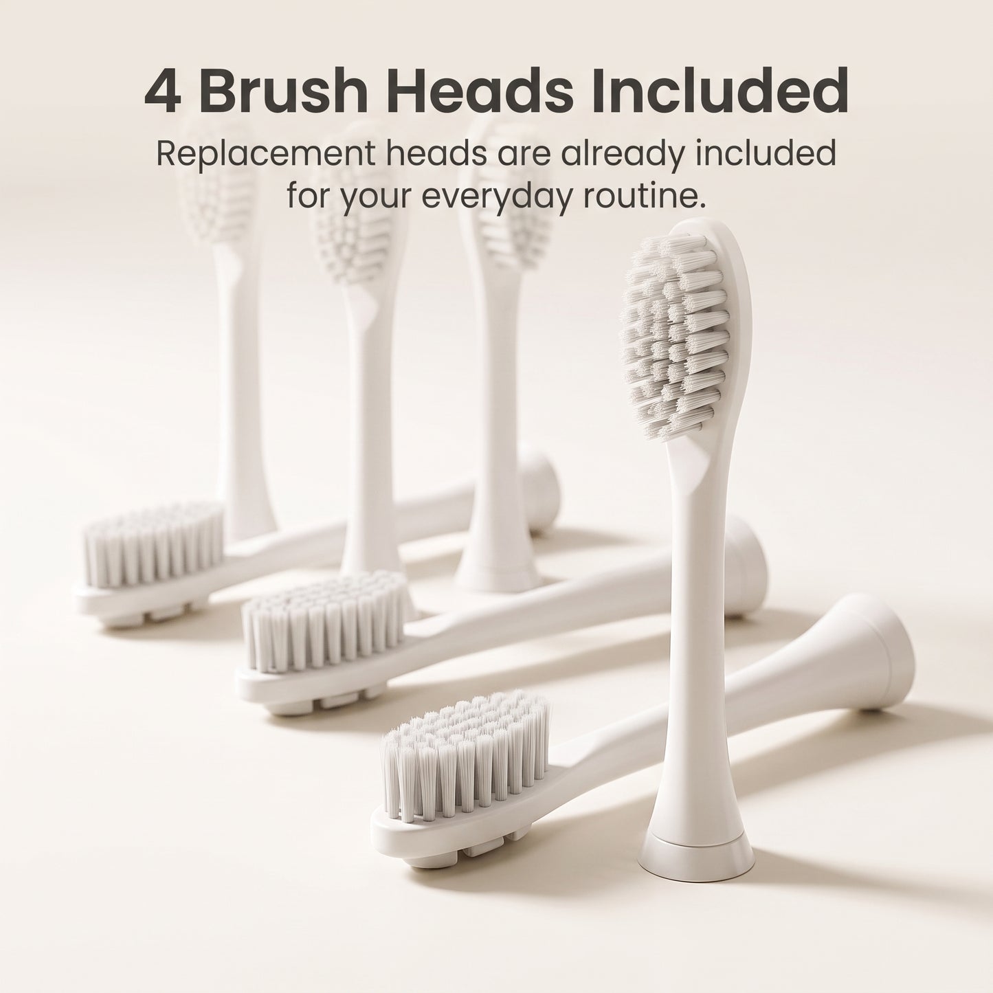 Multi-Mode Sonic Electric Toothbrush with 4 Brush Heads