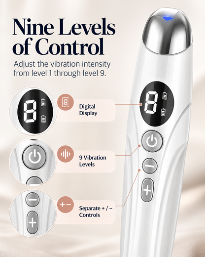 Eye Massager with Warm Compress & 9-Level Micro-Vibration & 3-Modes