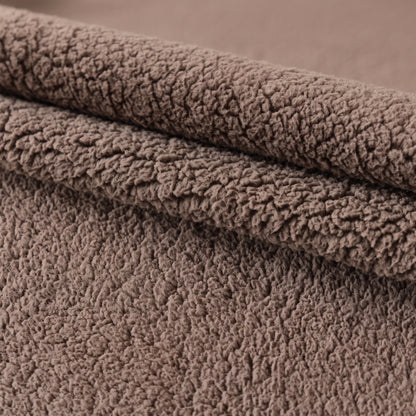 One-Piece Anti-Slip Sofa Cover with Textured Pom-Pom Trim