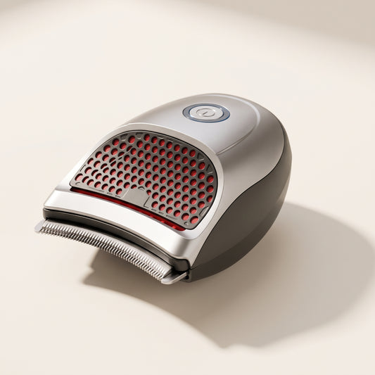 Palm-Grip Curved Blade Hair Clipper for Self-Haircuts