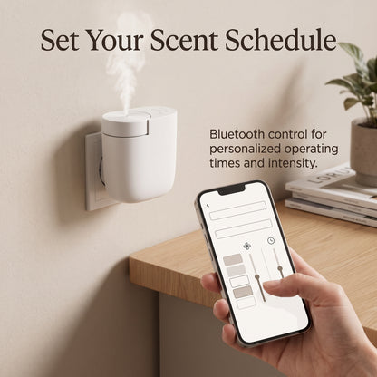 Plug-In Waterless Aroma Diffuser with Bluetooth Scent Control
