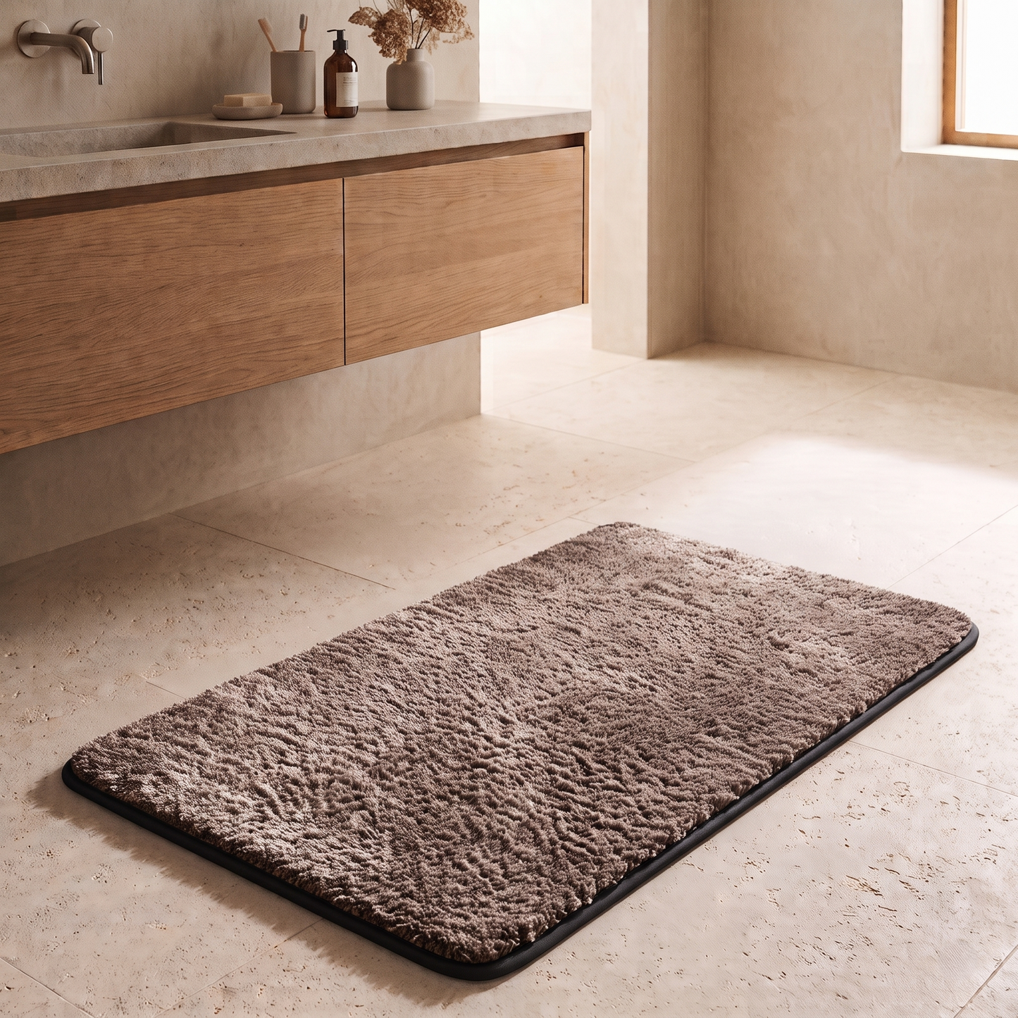 Plush Absorbent Non-Slip Bathroom Floor Mat