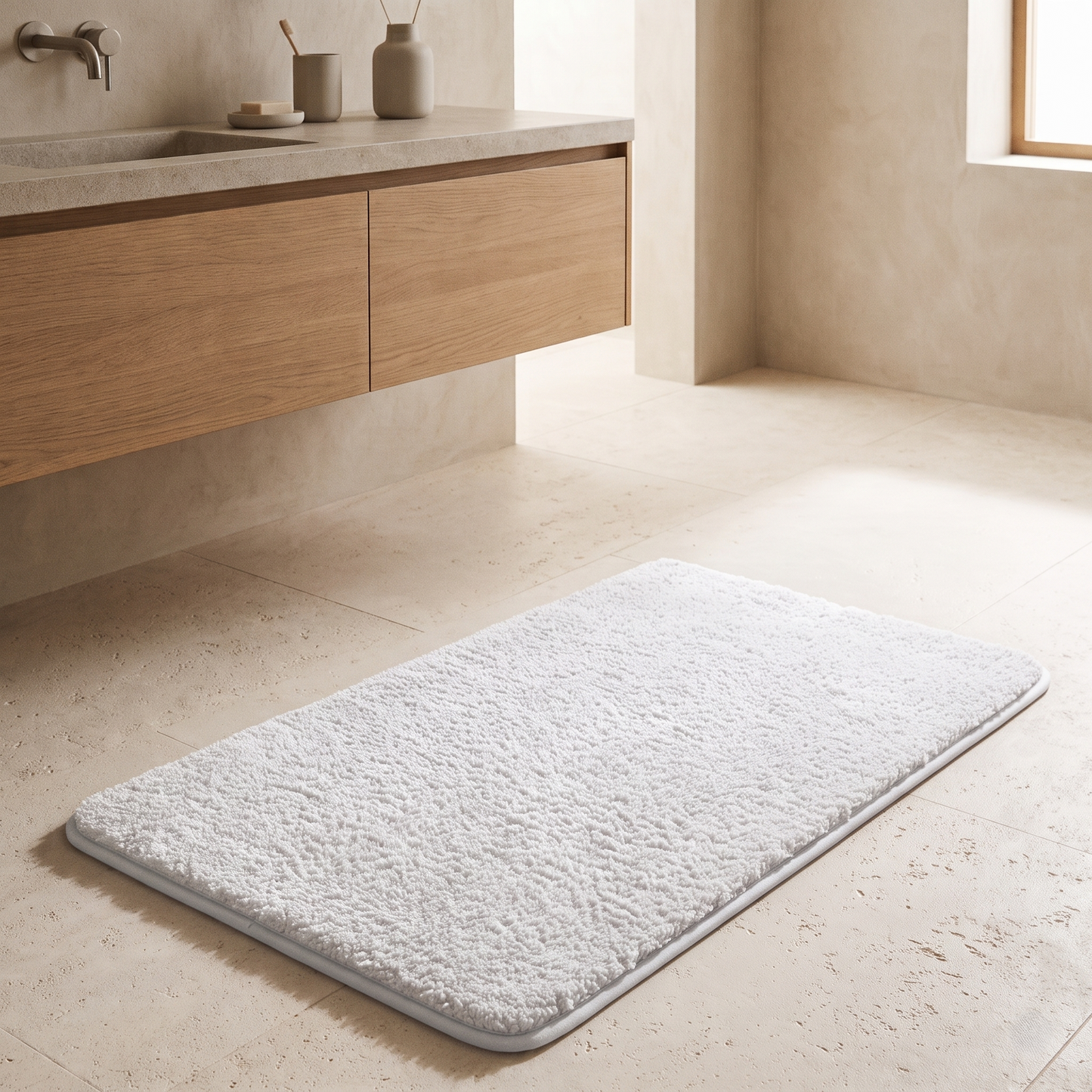 Plush Absorbent Non-Slip Bathroom Floor Mat