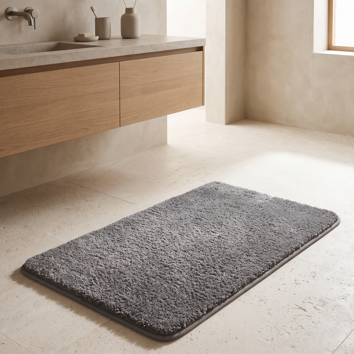 Plush Absorbent Non-Slip Bathroom Floor Mat