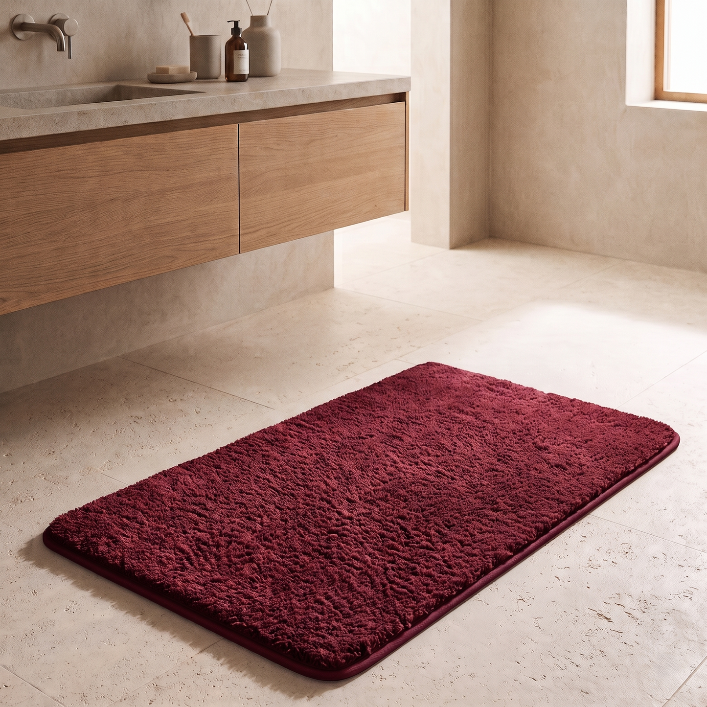 Plush Absorbent Non-Slip Bathroom Floor Mat