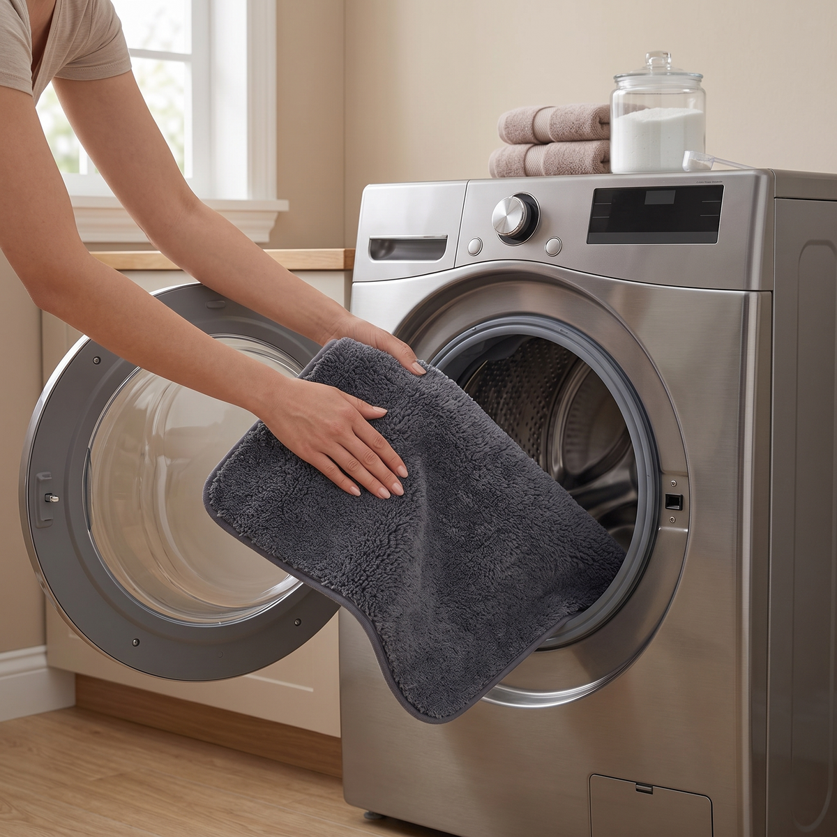 Plush Absorbent Non-Slip Bathroom Floor Mat