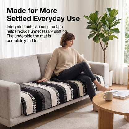 Plush Anti-Slip Sofa Cushion Mat for Seats & Backrests