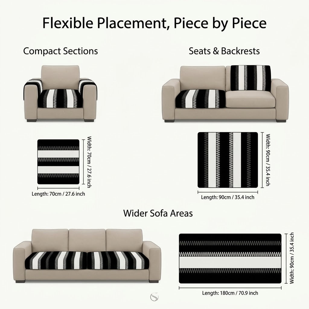 Plush Anti-Slip Sofa Cushion Mat for Seats & Backrests