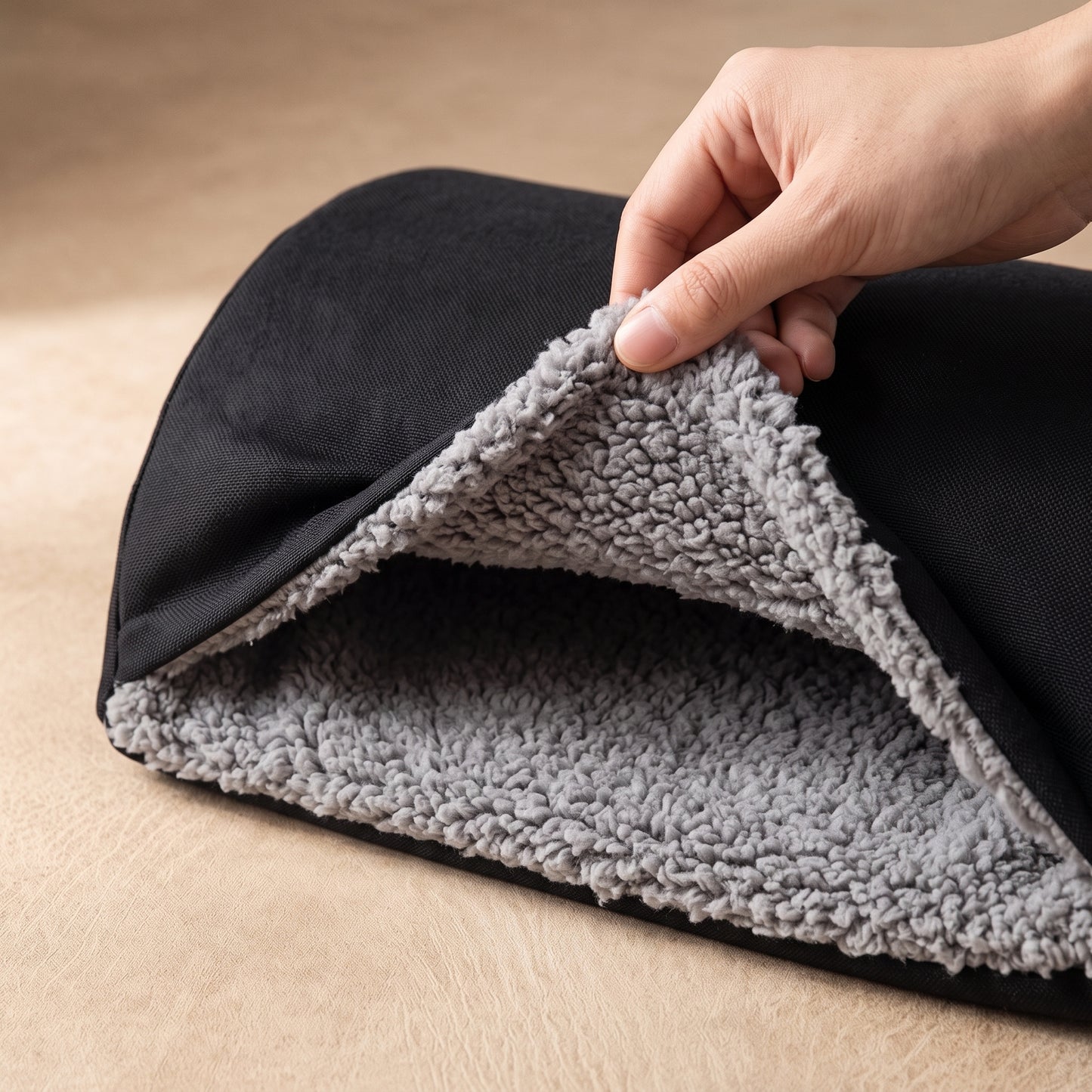 Plush Foot Pocket Footrest for Under-Desk & Lounge Comfort