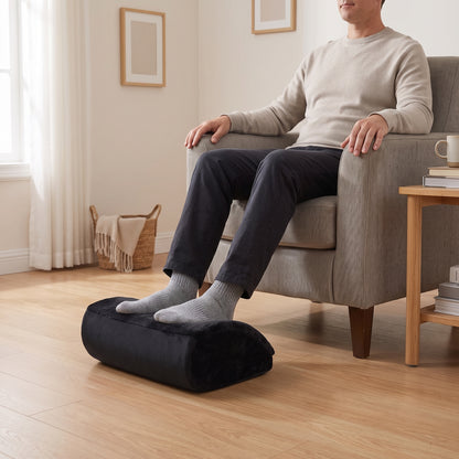 Plush Foot Pocket Footrest for Under-Desk & Lounge Comfort