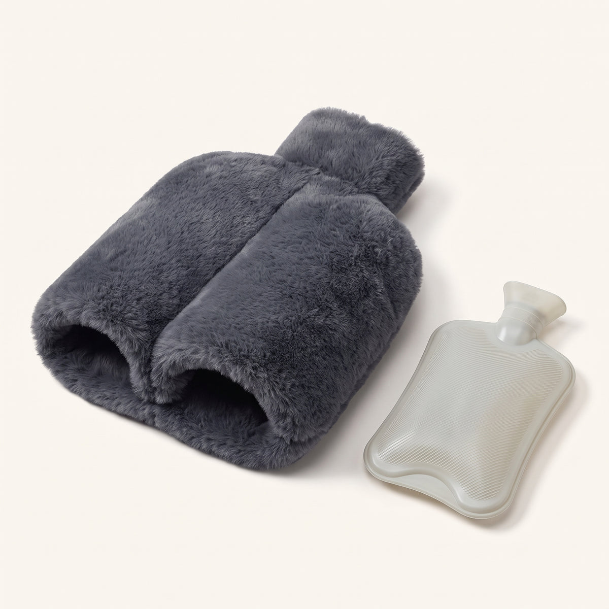 Plush Hot Water Foot Warmer with Removable Bottle Insert