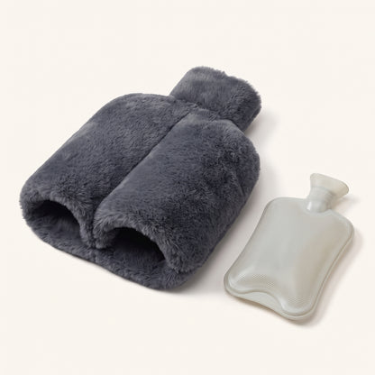 Plush Hot Water Foot Warmer with Removable Bottle Insert