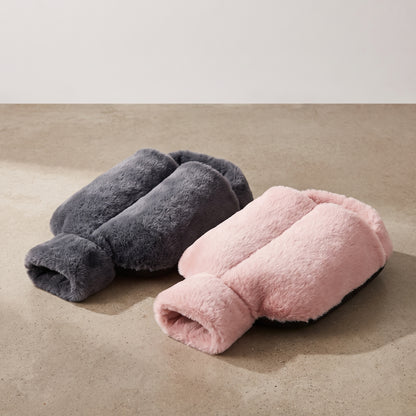 Plush Hot Water Foot Warmer with Removable Bottle Insert