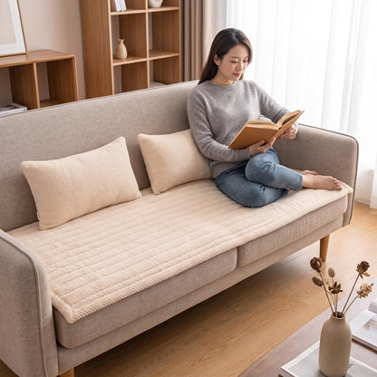 Plush Non-Slip Sofa Cover & Furniture Protector