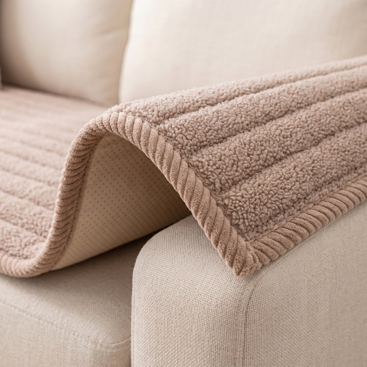 Plush Non-Slip Sofa Cover & Furniture Protector