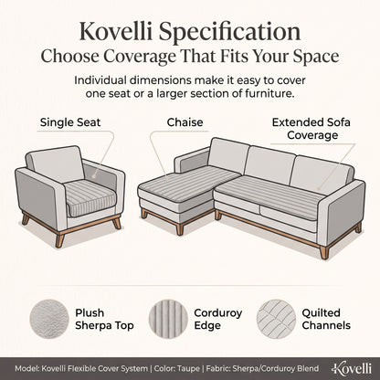 Plush Non-Slip Sofa Cover & Furniture Protector