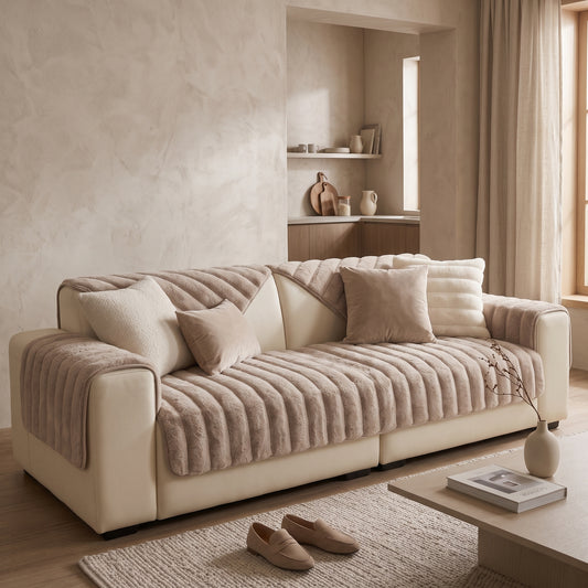 Plush Quilted Waterproof Non-Slip Modular Sofa Cover