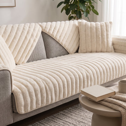 Plush Quilted Waterproof Non-Slip Modular Sofa Cover