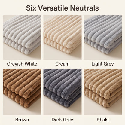 Plush Ribbed Non-Slip Sofa Cover