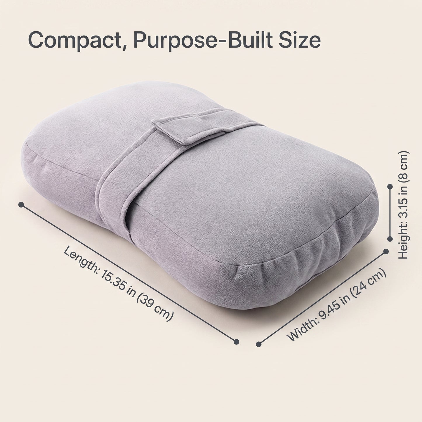 Plush Side Sleeper Knee Pillow with Securing Strap