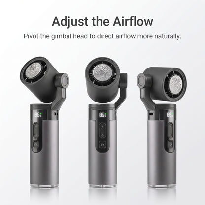 Portable Pivot-Head Cooling Fan with Semiconductor Cooling & Digital Display