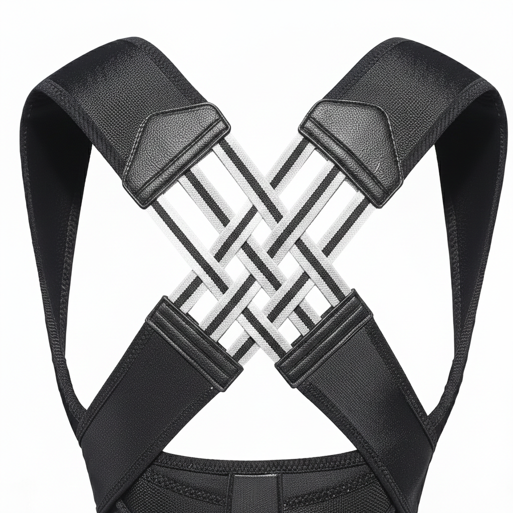 Adjustable back brace full-length view