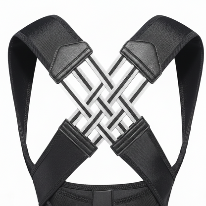 Adjustable back brace full-length view