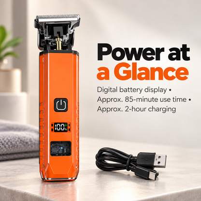 Digital T-Blade Hair & Beard Trimmer with 4 Guide Combs