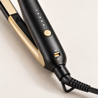 Mini Narrow-Plate Ionic Hair Straightener & Curler with 5 Heat Settings