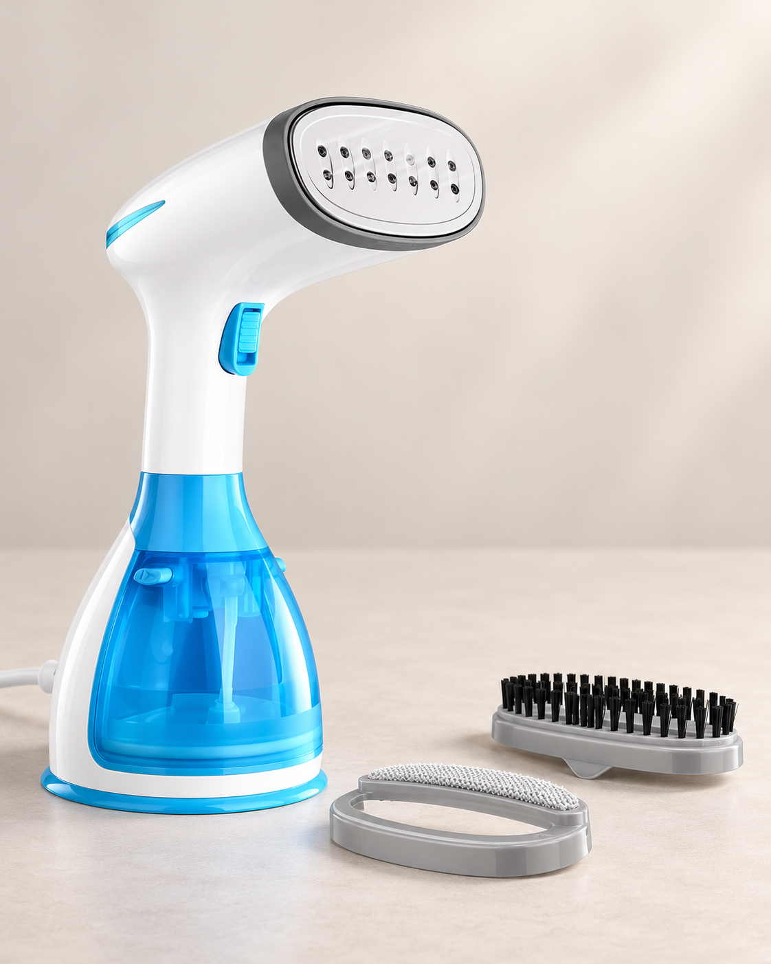 Handheld Garment Steamer with Continuous Steam Lock & Removable Tank