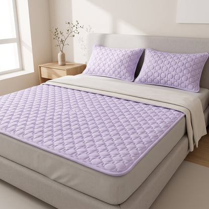 Quilted Cooling Latex-Fill Mattress Pad & Pillow Cover Set