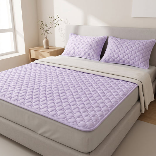 Quilted Cooling Latex-Fill Mattress Pad & Pillow Cover Set