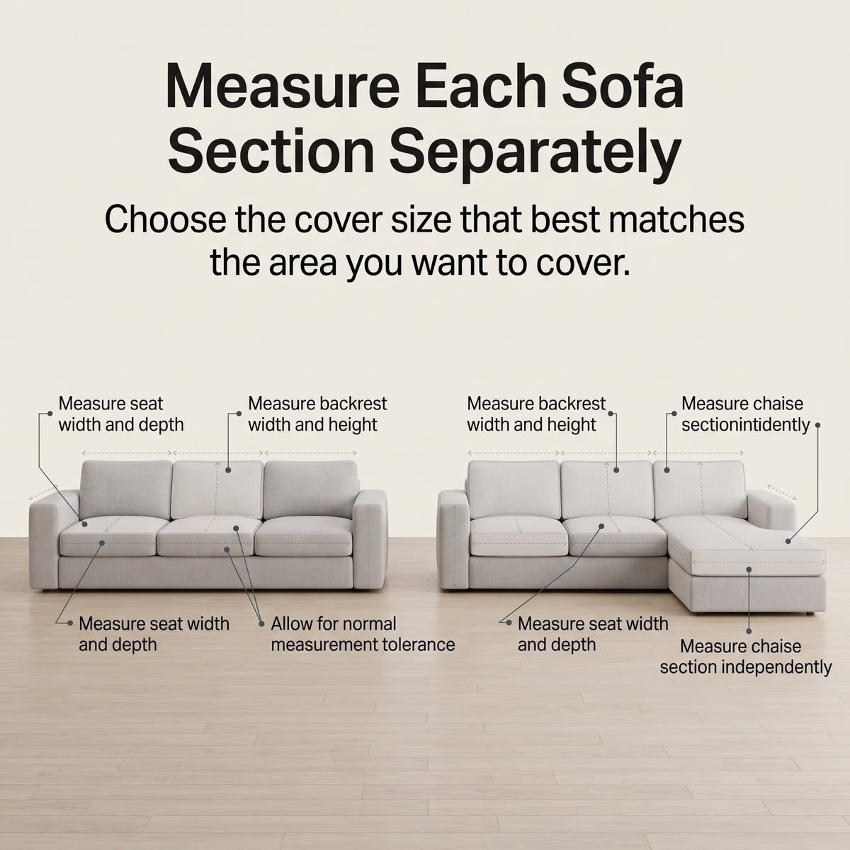 Quilted Non-Slip Modular Sofa Cushion Cover with Woven Border