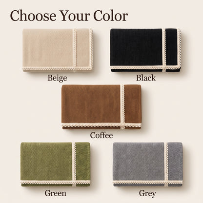 Quilted Non-Slip Modular Sofa Cushion Cover with Woven Border