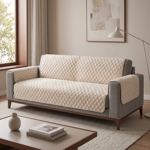Quilted Plush Non-Slip Sofa Cover Panel