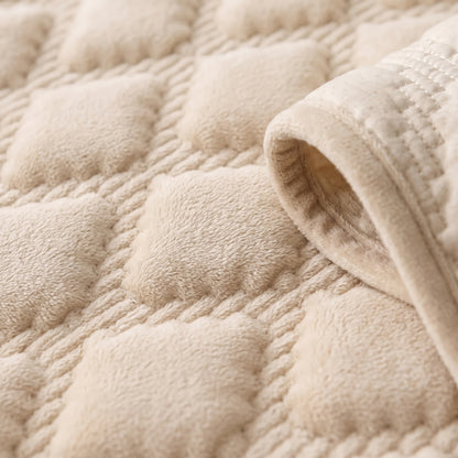 Quilted Plush Non-Slip Sofa Cover Panel