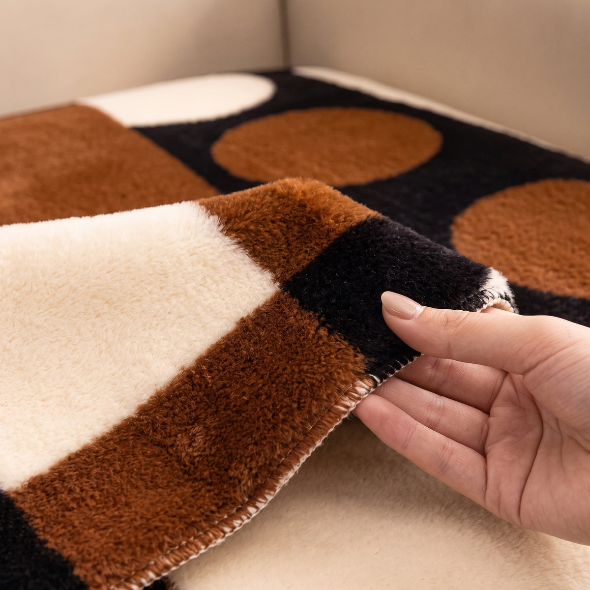 Quilted Plush Velvet Sofa Cover with Non-Slip Backing