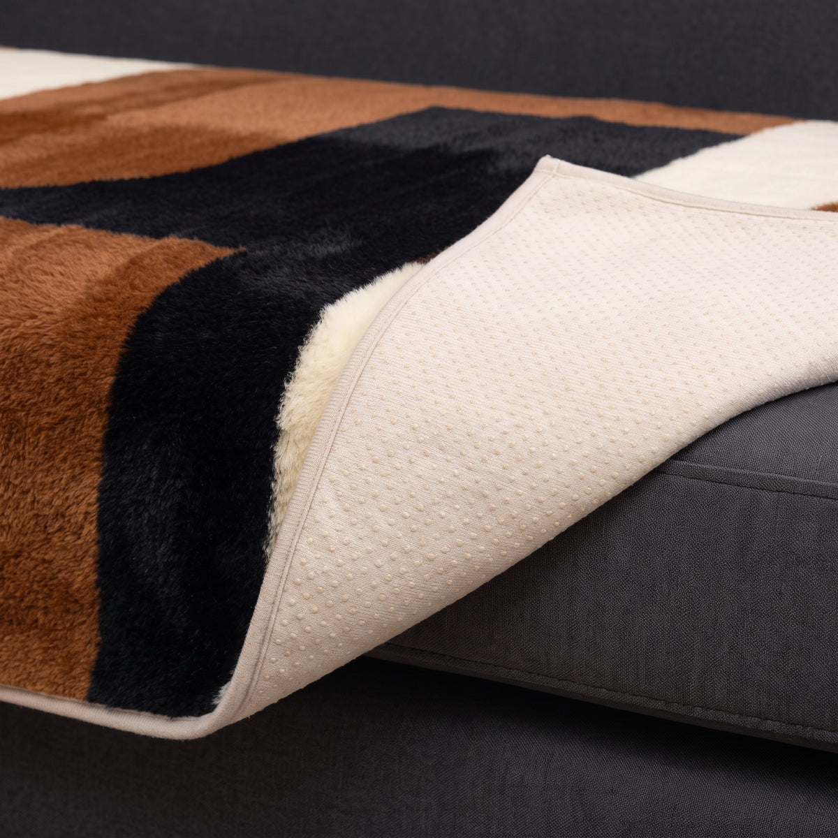 Quilted Plush Velvet Sofa Cover with Non-Slip Backing
