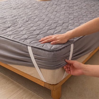 Quilted Waterproof Mattress Protector with Elastic Corner Straps