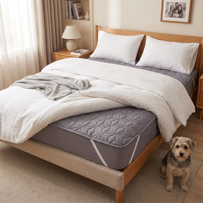 Quilted Waterproof Mattress Protector with Elastic Corner Straps
